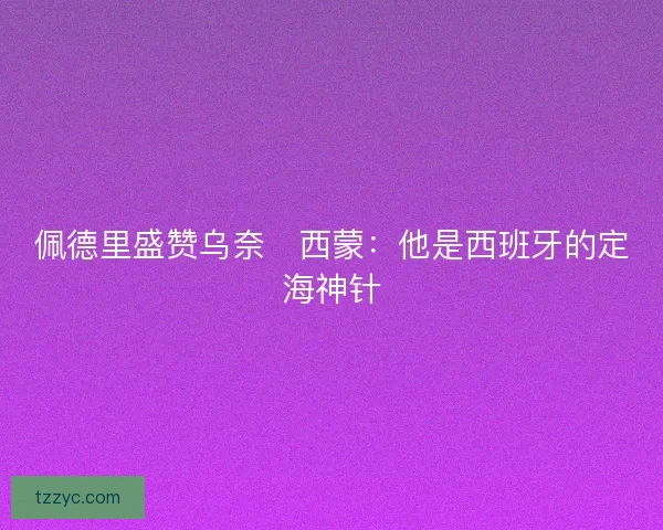 佩德里盛赞乌奈・西蒙：他是西班牙的定海神针